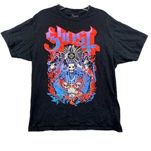 Ghost Cardinal Copia & Ghouls T Shirt Mens Large Black Graphic Band Rock Tee